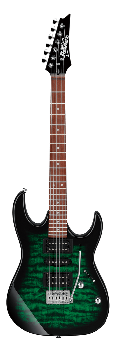Ibanez GRX70QA Electric Guitar - Transparent Emerald Burst Ibanez GRX70QA Electric Guitar - Transparent Emerald Burst