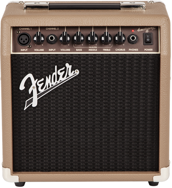 fender acoustasonic 15 tan acoustic guitar amplifier 