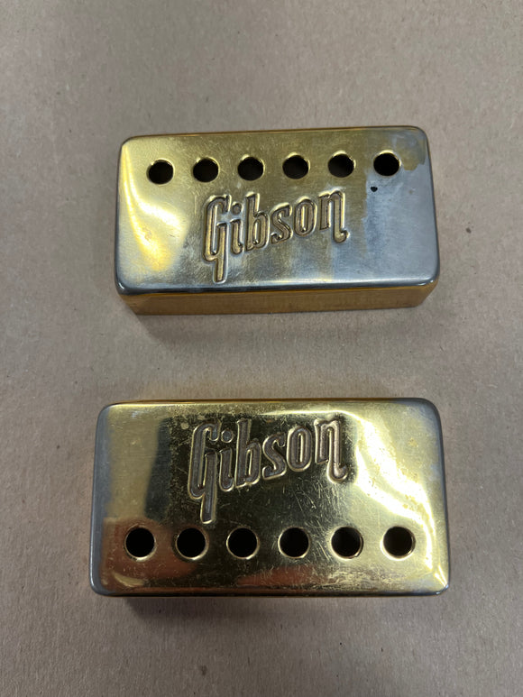 Vintage 1972 Gibson Embossed Gold Pickup Covers