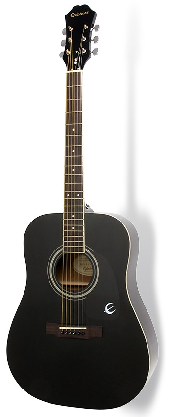 Epiphone Songmaker DR-100 Acoustic - Ebony – LaVonne Music Epiphone Songmaker DR-100 Acoustic - Ebony – LaVonne Music