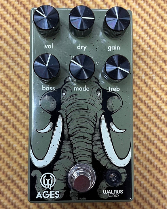 USED Walrus Audio Ages Five-State Overdrive Pedal Green
