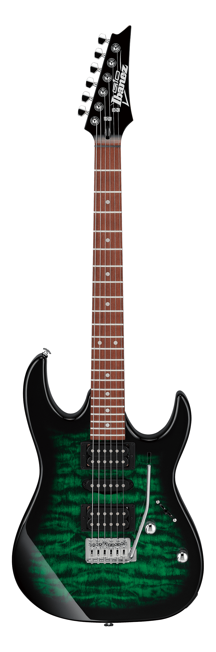 Ibanez GRX70QA Electric Guitar - Transparent Emerald Burst Ibanez GRX70QA Electric Guitar - Transparent Emerald Burst