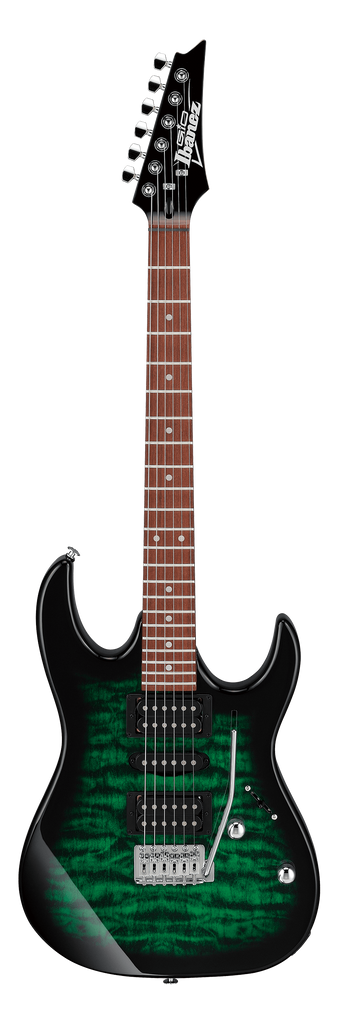 Ibanez GRX70QA Electric Guitar - Transparent Emerald Burst
