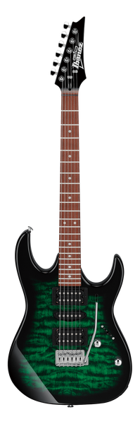 Ibanez GRX70QA Electric Guitar - Transparent Emerald Burst