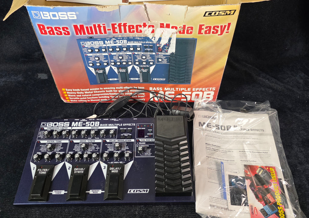 USED Boss ME-50B Bass Multi Effects Pedal - Blue