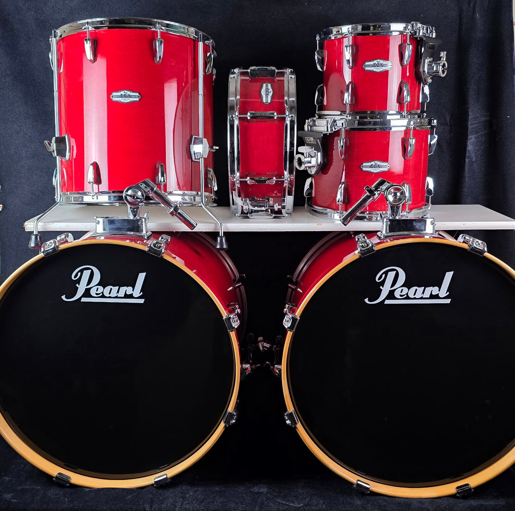 Pearl 6-Piece ECX Maple Drum Shell Pack - Red Lacquer