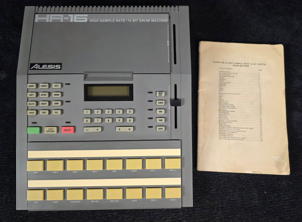 USED Alesis HR-16 Drum Machine - Grey