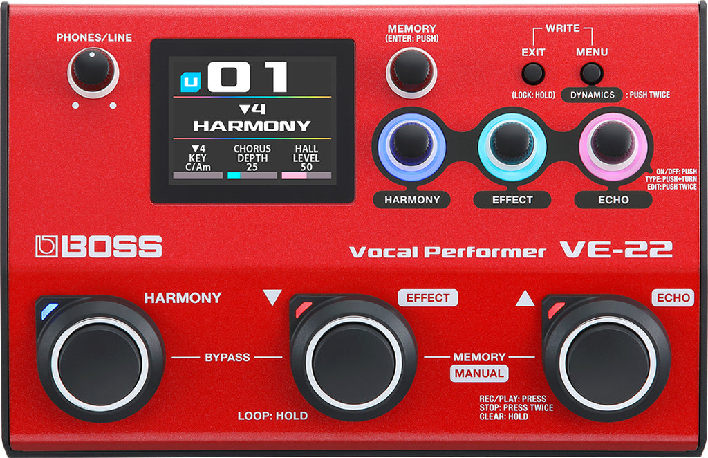 Boss VE-22 Vocal Multi-Effect Pedal